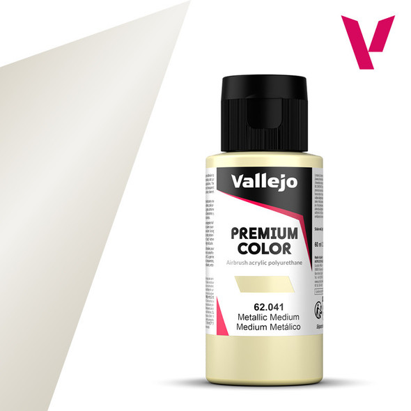 VLJ62041 - Vallejo Premium Color 60ml Airbrush Acrylic Polyurethane - Metallic Medium