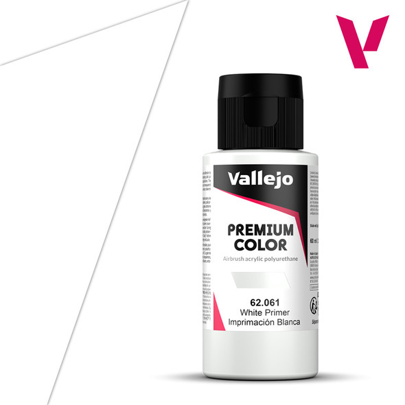 VLJ62061 - Vallejo Premium Color 60ml Airbrush Acrylic Polyurethane - White Primer