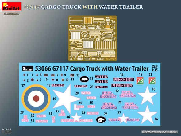 MIA53066 - Miniart 1/35 G7117 CARGO TRUCK WITH WATER TRAILER