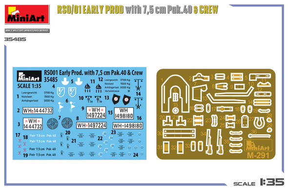 MIA35485 - Miniart 1/35 RSO/01 EARLY PROD. with 7,5 cm Pak.40 & CREW