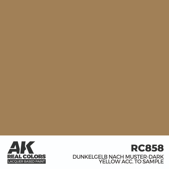 AKIRC858 - AK Interactive Real Colors Dunkelgelb Nach Muster-Dark Yellow acc. to Sample 17 ml