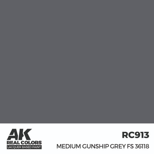 AKIRC913 - AK Interactive Real Colors Medium Gunship Grey FS 36118 17 ml.