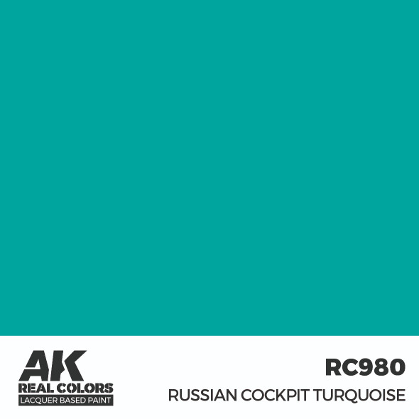 AKIRC980 - AK Interactive Real Colors Russian Cockpit Torquoise 17ml.