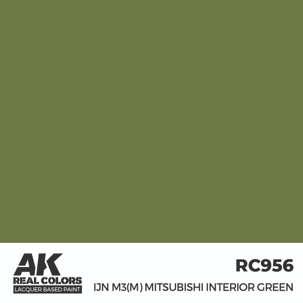 AKIRC956 - AK Interactive Real Colors IJN M3 (M) MITSUBISHI Interior Green 17 ml.