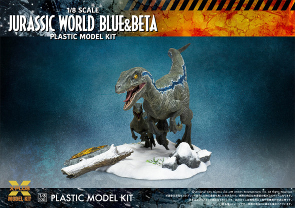 X Plus 1/8 Jurassic World - Dominion Velociraptor Blue & Beta