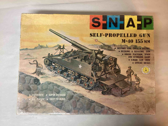 SPP151 - SNAP Plastics 1/40 Self-Propelled Gun M-40 155mm - WWHP111587