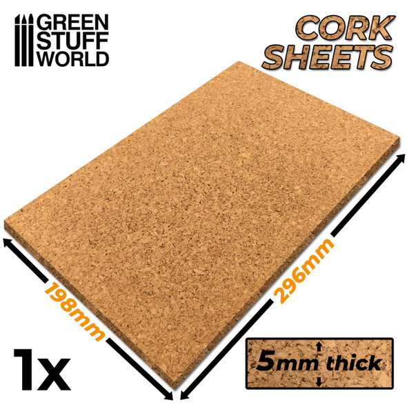 GSW1008 - Green Stuff World Cork Sheet 5mm