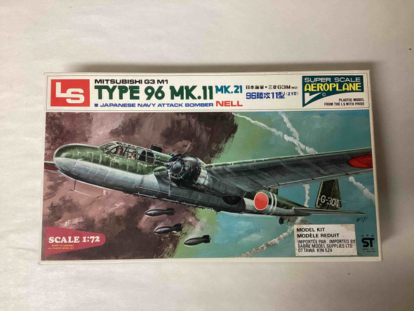 LSMA501 - LS Models 1/ 72 Japanese Navy Attack Bomber Mitsubishi G3 M1 Type 96 Mk.11/Mk.21 Nell WWHP112901