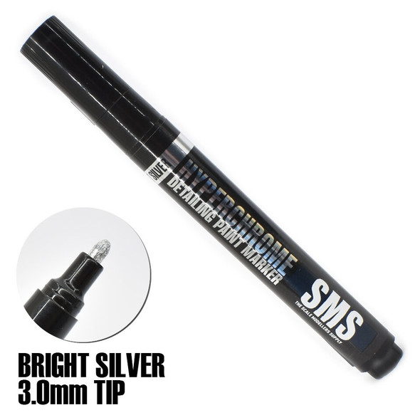 The Scale Modellers Supply Hyperchrome Marker Bright Silver 3mm