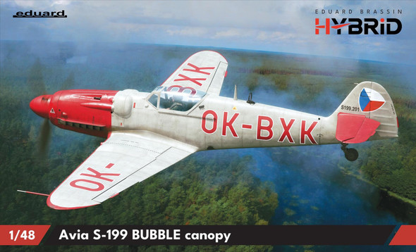 EDU948012 - Eduard 1/48 Avia S-199 Bubble Canopy Brassin Hybrid