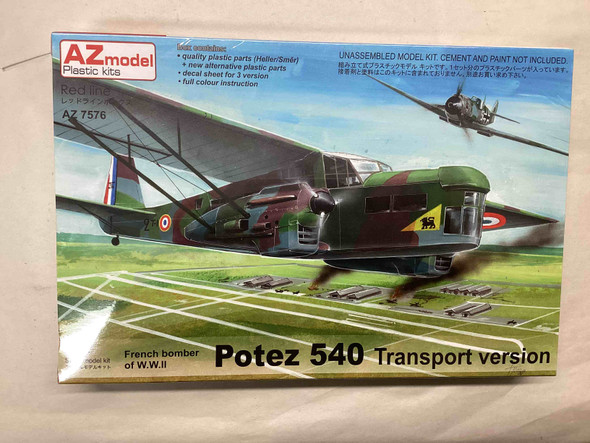 AZM7576 - AZ Models 1/72 Potez 540 Transport version (Heller/Smer kit) - WWHP111957