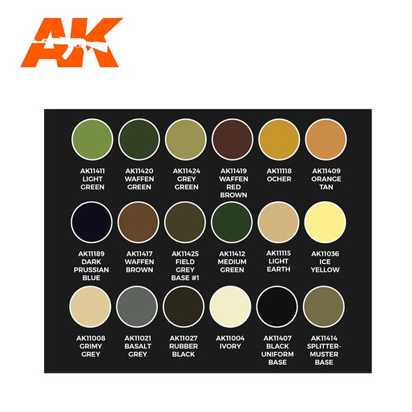 AKIAK11759 - AK interactive 3rd Generation WWII German Uniforms Calvin Tan Signature Set