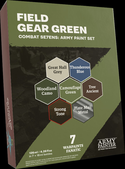 TAPWP8119 - The Army Painter Combat Se7ens Field Gear Green Paint Set