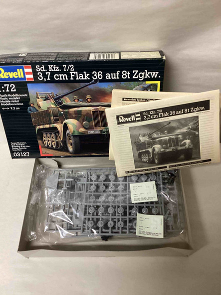 RAG03127 - Revell 1/72 Sd. Kfz. 7/2 3,7 cm Flak 36 auf 8t Zgkw. - WWHP113010