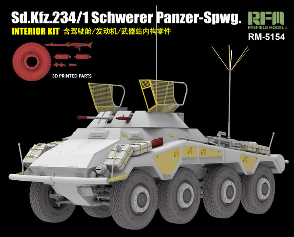RYERM-5134 - Rye Field Model 1/35 SdKfz 234/3 Schwerer Panzerspahwagen 7.5cm Stummel