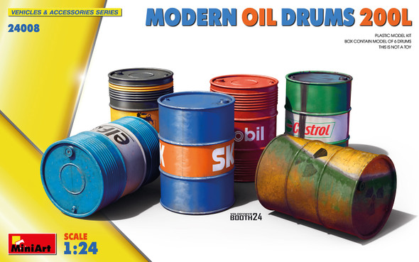 MIA24008 - Miniart 1/24 Modern Oil Drums 200L