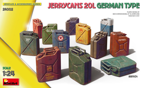 MIA24002 - Miniart 1/24 Jerrycans 20L German Type