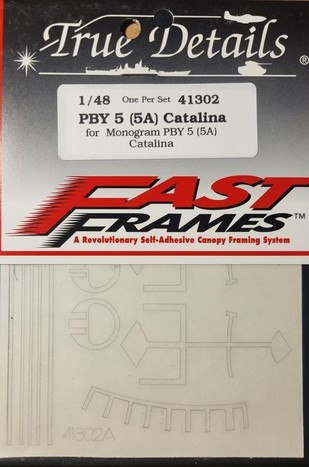 TRU41302 - True Details Fast Frames 1/48 Two Per Set PBY 5 (5A) Catalina