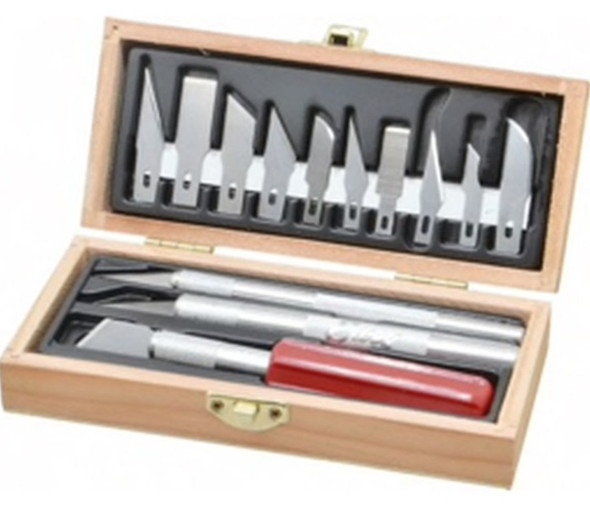 EXC44282 - Excel Hobby Knife Set Wood Box