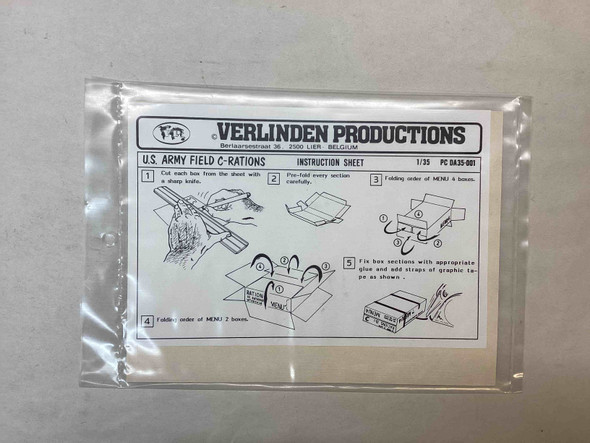 VERPCDA35007 - Verlinden 1/35 U.S. Army Field C-Rations