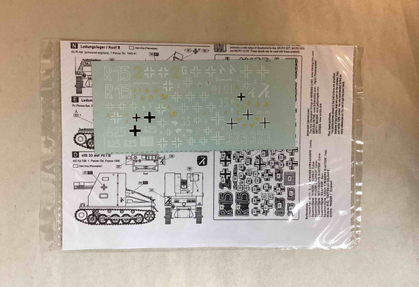 BIS35017 - Bison Decals 1/35 PzKpfw I Variants - Panzerjager, Flak, Flamm and sIG 33