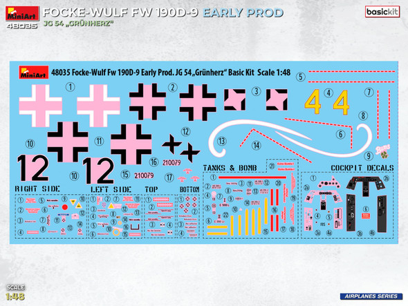 MIA48035 - Miniart 1/48 Fw 190D-9 Early Prod. JG54 Grunherz