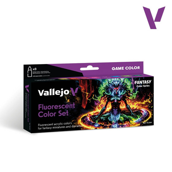 VLJ72214 - Vallejo Fluorescent Color Set (8 Colours)