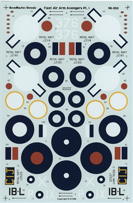 AMA48-252 - AeroMaster 1/48 Fleet Air Arm Avengers, Part 1