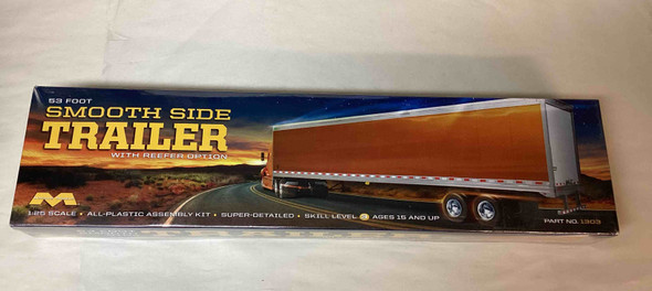 MOE1303 - Moebius Models - 1/25 53 Foot Smooth Side Trailer w/ Reefer Option - WWHP113551