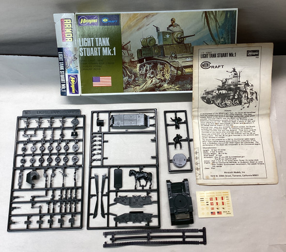 MAH703 - Minicraft Hasegawa 1/72 Light Tank Stuart Mk.1 - WWHP113703
