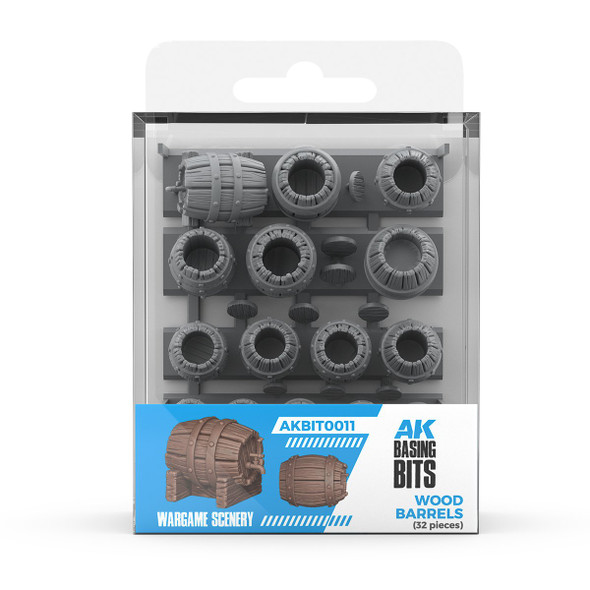 AKIBIT0011 - AK Interactive Wood Barrels - Basing Bits (32 Pieces)
