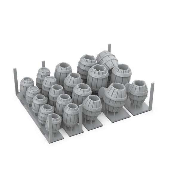 AKIBIT0011 - AK Interactive Wood Barrels - Basing Bits (32 Pieces)
