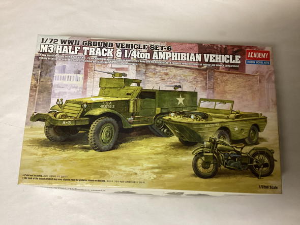 ACA13408 - Academy - 1/72 M3 Half Track & 1/4 ton Amphibian Vehicle - WWHP113715