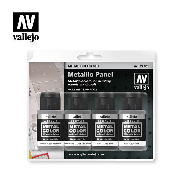 VLJ77601 - Vallejo Metal Color Set - Metallic Panels (4)