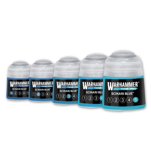 Warhammer Colour Tone Pro SCINARI BLUE Set (5 Paints)