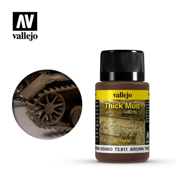 Vallejo Weathering Effects - Brown Thick mud 40ml