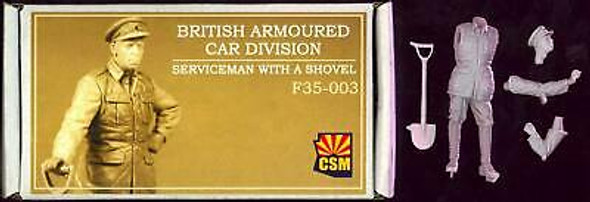 CSMF35003 - Copper State Models 1/35 Serviceman with a Shovel British Armoured Car Division