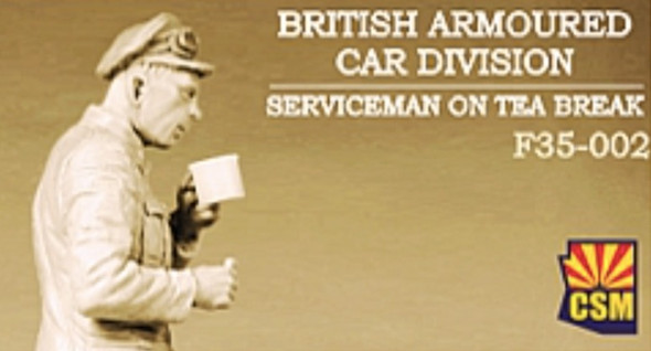CSMF35002 - Copper State Models 1/35 Serviceman on Tea Break British Armoured Car Division
