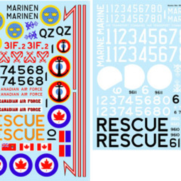 BELBD20 - Belcher Bits 1/48 RCAF H-21 Decal Sheet