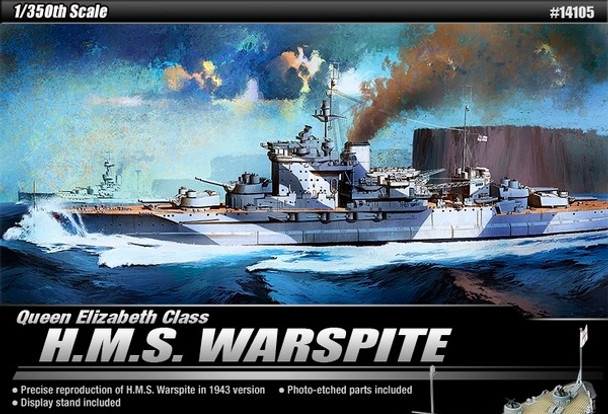 Academy 1/350 Queen Elizabeth Class Battleship HMS Warspite