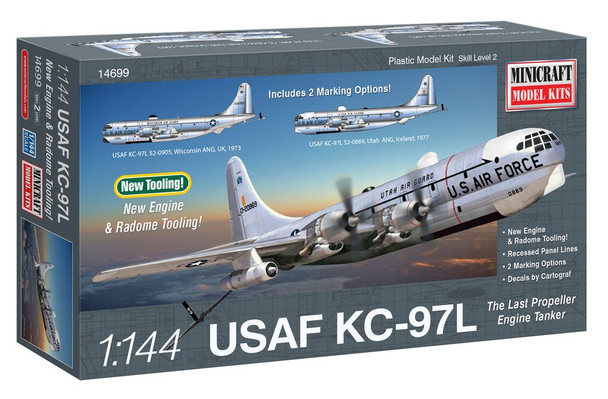 MIN14699 - Minicraft - 1/144 USAF KC-97L *New Tool Engines/Radome*