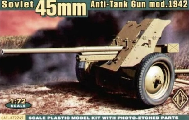 ACE72245 - ACE - 1/72 Soviet 45mm Anti Tank Gun 1942