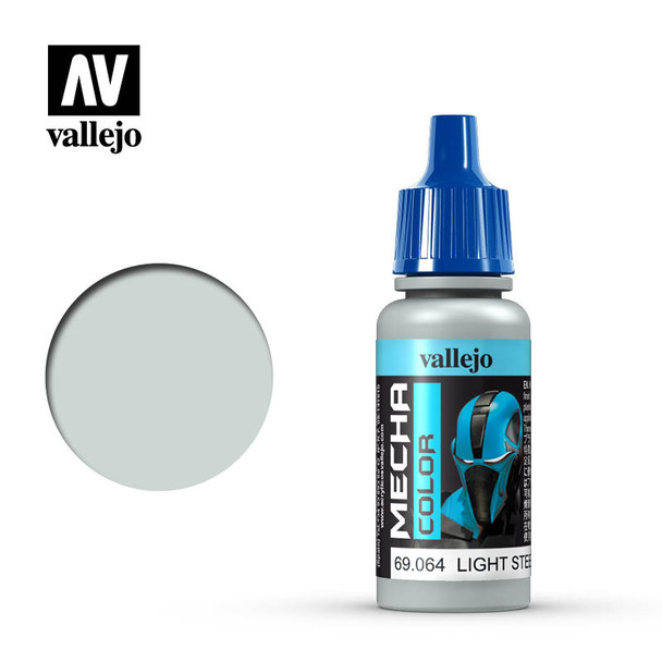 VLJ69064 - Vallejo - Mecha Color: Light Steel - 17mL Bottle - Acrylic /  Water Based - Flat