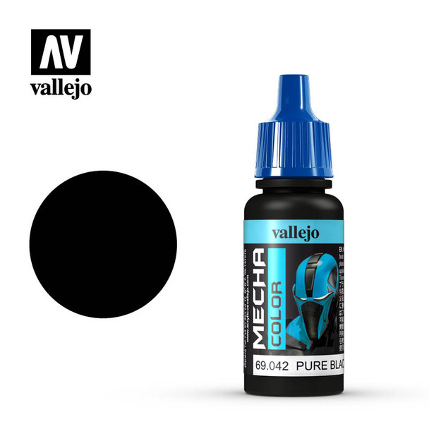 VLJ69042 - Vallejo - Mecha Color: Pure Black - 17mL Bottle - Acrylic /  Water Based - Flat