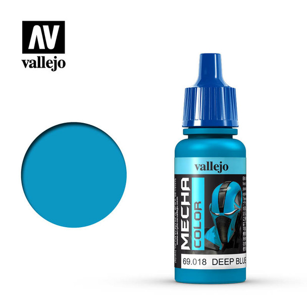 VLJ69018 - Vallejo - Mecha Color: Deep Blue - 17mL Bottle - Acrylic / W ater Based - Flat