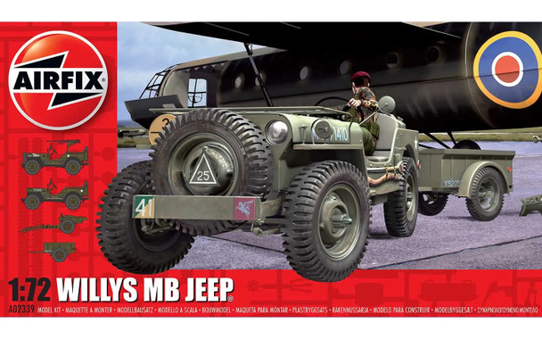 AIRA02339 - Airfix - 1/72 British Airborne Jeep w/ 75mm Howitzer & Trailer