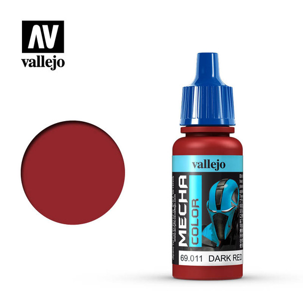 VLJ69011 - Vallejo - Mecha Color: Dark Red - 17mL Bottle - Acrylic / Wa ter Based - Flat