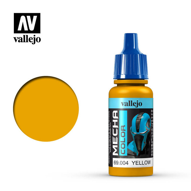 VLJ69004 - Vallejo - Mecha Color: Yellow - 17mL Bottle - Acrylic / Water Based - Flat