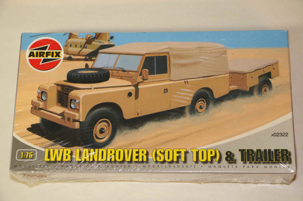 AIRA02322 - Airfix - 1/76 LWB Landrover (Soft Top) & Trailer