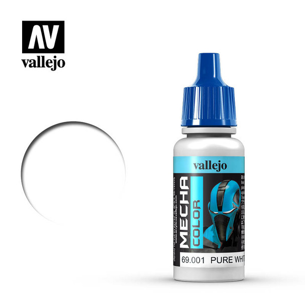 VLJ69001 - Vallejo - Mecha Color: Pure White - 17mL Bottle - Acrylic /  Water Based - Flat